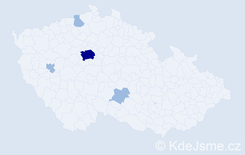 Příjmení: 'Tupytsya', počet výskytů 7 v celé ČR