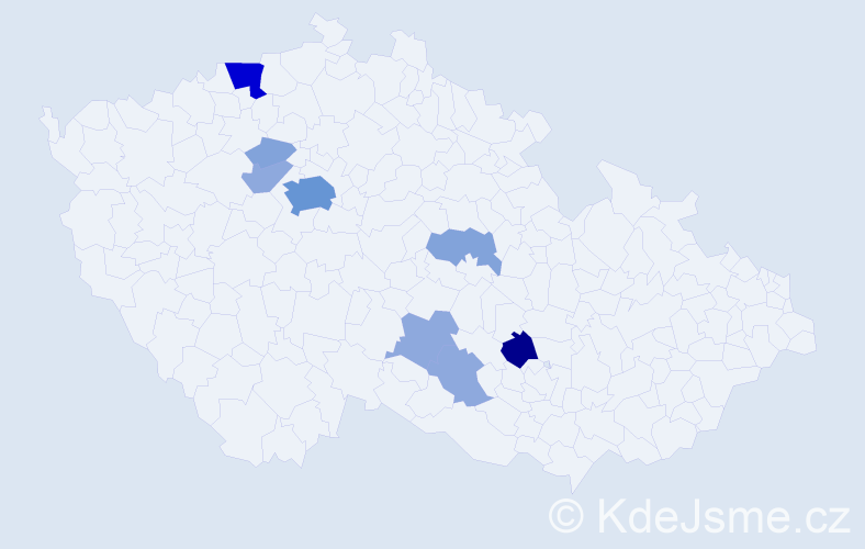 Příjmení: 'Lieberzeitová', počet výskytů 25 v celé ČR