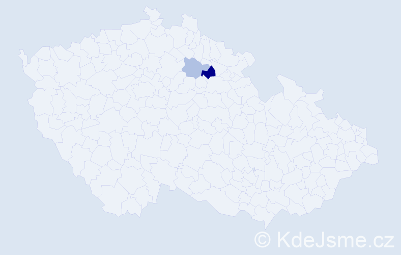 Příjmení: 'Gocev', počet výskytů 4 v celé ČR