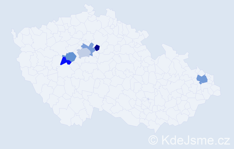 Příjmení: 'Cynková', počet výskytů 10 v celé ČR