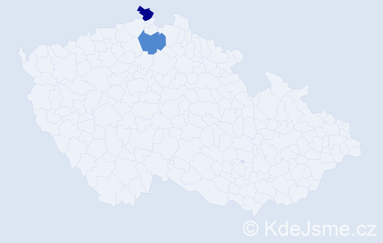 Příjmení: 'Tabi', počet výskytů 2 v celé ČR