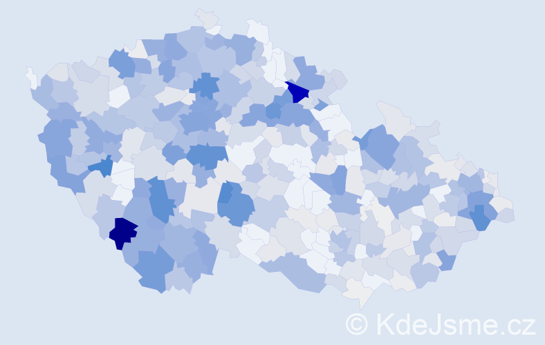 Příjmení: 'Žižka', počet výskytů 2029 v celé ČR