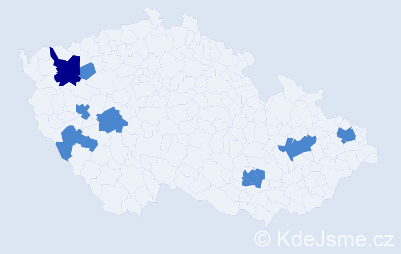 Příjmení: 'Pramuková', počet výskytů 12 v celé ČR