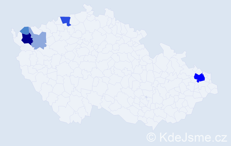 Příjmení: 'Gitter', počet výskytů 24 v celé ČR