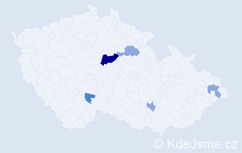 Příjmení: 'Fördösová', počet výskytů 12 v celé ČR