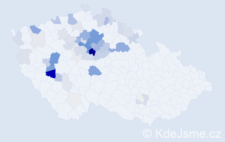 Příjmení: 'Šimáně', počet výskytů 187 v celé ČR