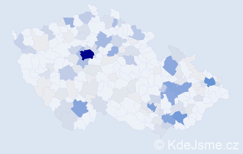 Příjmení: 'Tyl', počet výskytů 482 v celé ČR