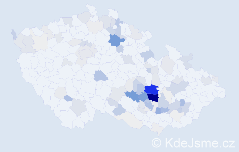 Příjmení: 'Zachoval', počet výskytů 379 v celé ČR