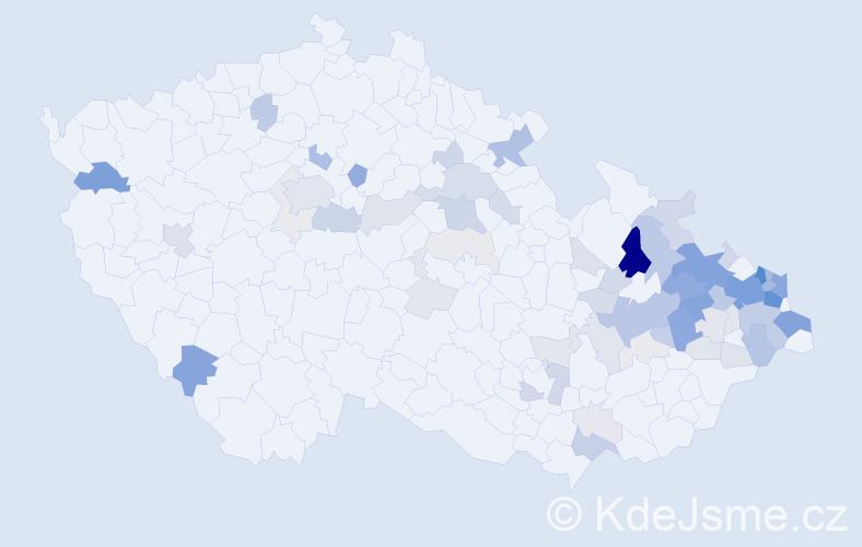 Příjmení: 'Krečmer', počet výskytů 243 v celé ČR