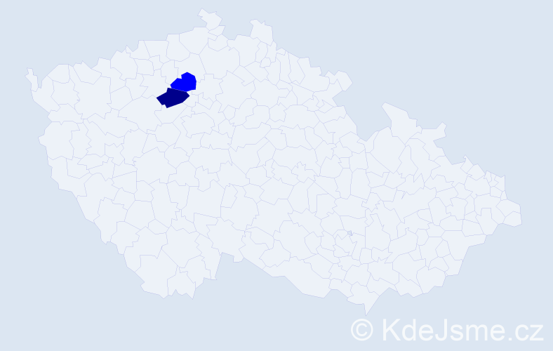 Příjmení: 'Landsdorfová', počet výskytů 5 v celé ČR