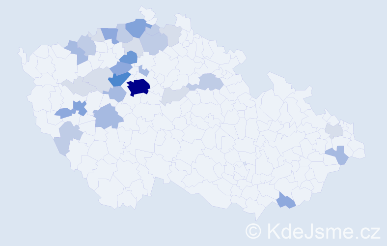 Příjmení: 'Štulc', počet výskytů 100 v celé ČR