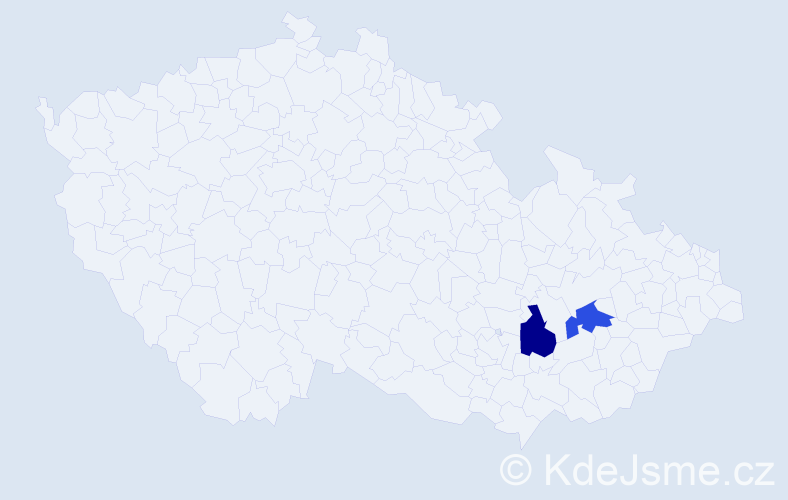 Příjmení: 'Rőss', počet výskytů 13 v celé ČR