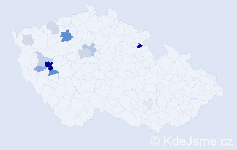 Příjmení: 'Maurová', počet výskytů 52 v celé ČR