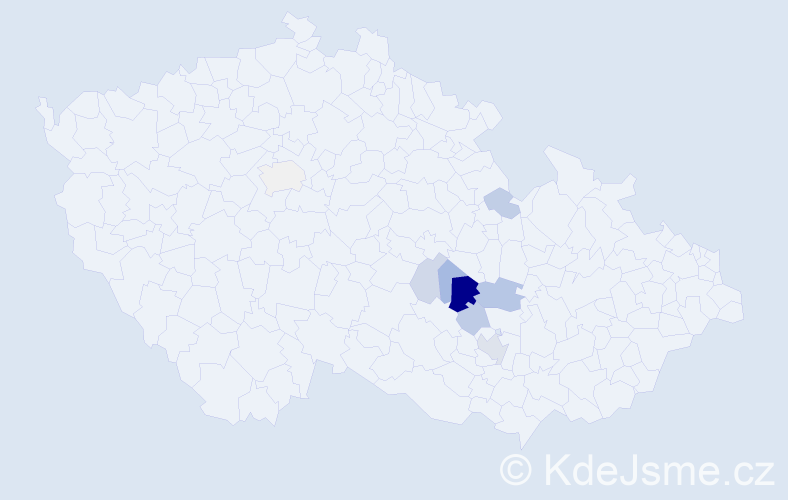 Příjmení: 'Nebolová', počet výskytů 17 v celé ČR