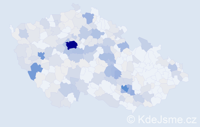 Příjmení: 'Paleček', počet výskytů 953 v celé ČR