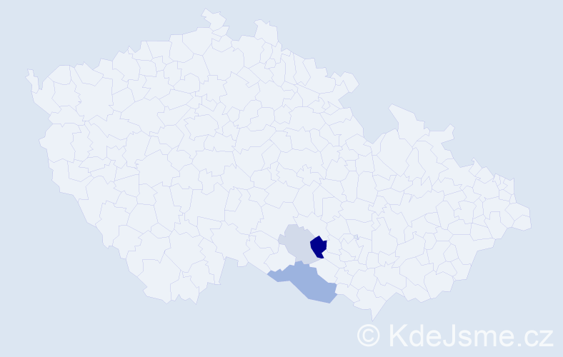 Příjmení: 'Preklová', počet výskytů 7 v celé ČR