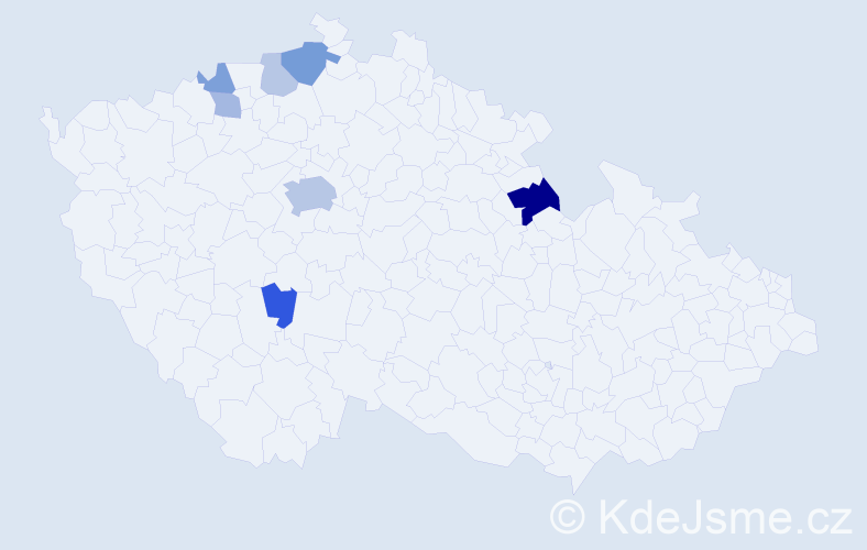 Příjmení: 'Papeš', počet výskytů 16 v celé ČR