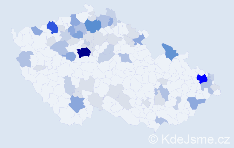 Příjmení: 'Marcinová', počet výskytů 187 v celé ČR