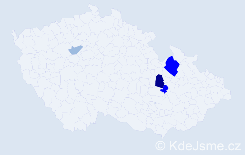 Příjmení: 'Felnerová', počet výskytů 11 v celé ČR