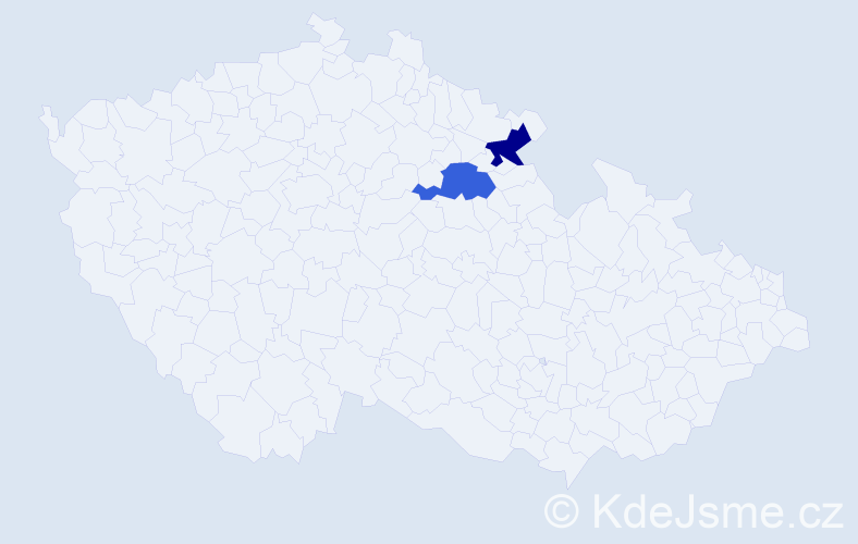 Příjmení: 'Vynnyk', počet výskytů 4 v celé ČR