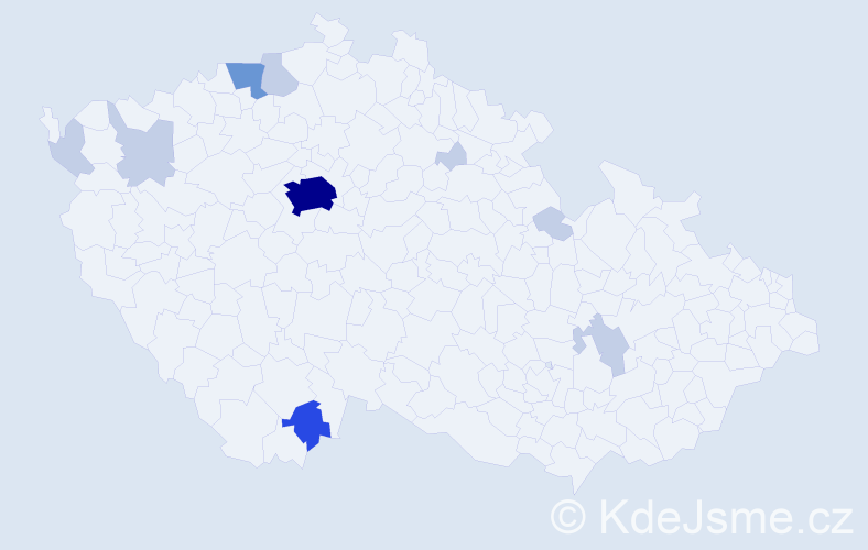 Příjmení: 'Kolesnik', počet výskytů 28 v celé ČR