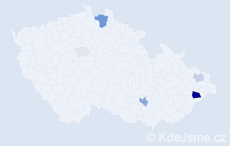 Příjmení: 'Taleski', počet výskytů 9 v celé ČR