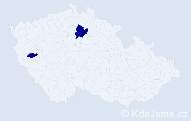 Příjmení: 'Mochulska', počet výskytů 2 v celé ČR