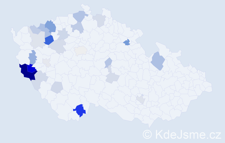 Příjmení: 'Höll', počet výskytů 59 v celé ČR