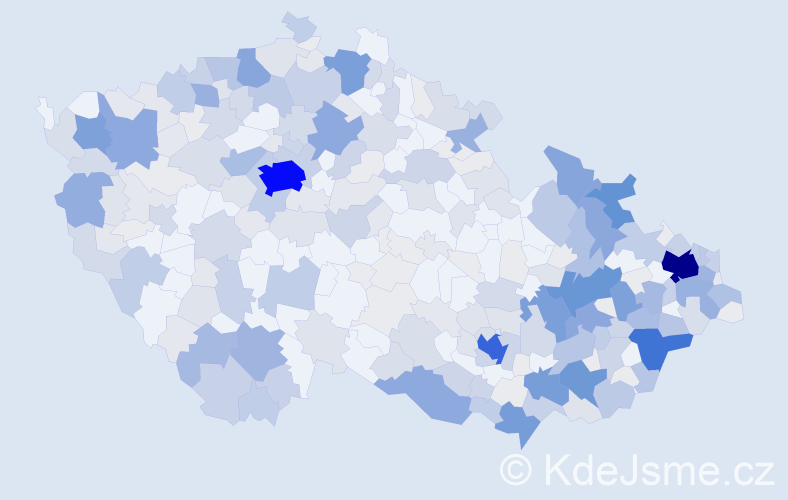 Příjmení: 'Gajdošová', počet výskytů 1264 v celé ČR