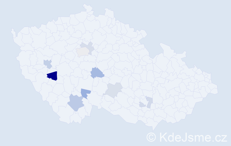 Příjmení: 'Shimon', počet výskytů 16 v celé ČR