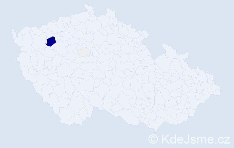 Příjmení: 'Tarčinec', počet výskytů 5 v celé ČR