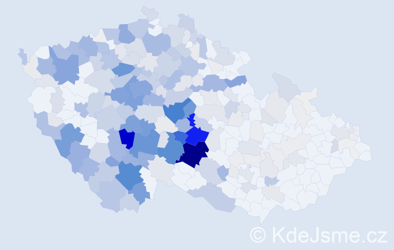 Příjmení: 'Dolejší', počet výskytů 2184 v celé ČR