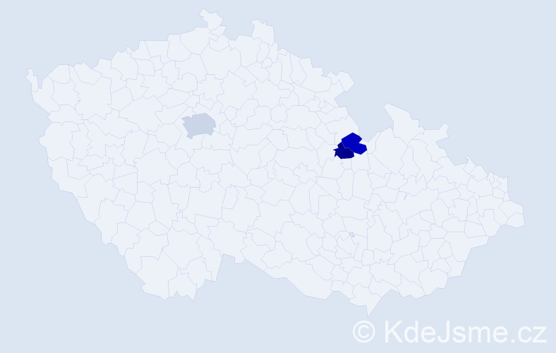 Příjmení: 'Bertelman', počet výskytů 4 v celé ČR