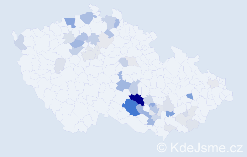 Příjmení: 'Hedbávný', počet výskytů 126 v celé ČR