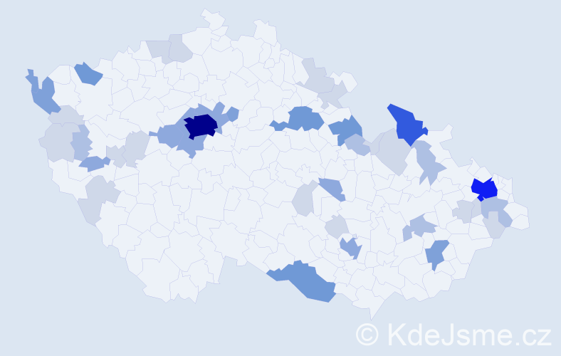Příjmení: 'Franke', počet výskytů 115 v celé ČR