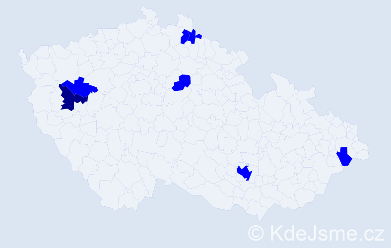 Příjmení: 'Nowotná', počet výskytů 8 v celé ČR