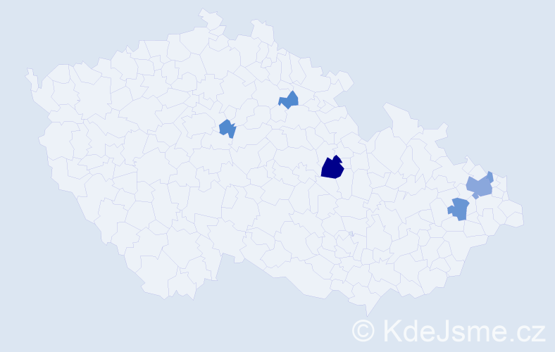 Příjmení: 'Gospodarczyková', počet výskytů 13 v celé ČR