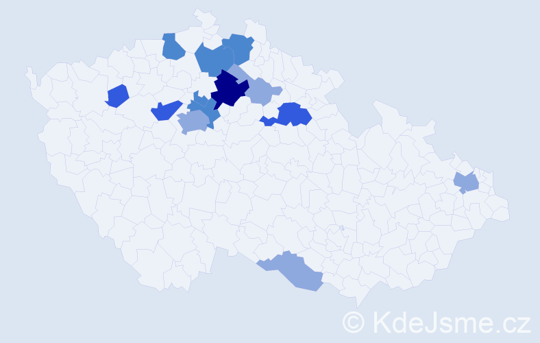 Příjmení: 'Bacovská', počet výskytů 29 v celé ČR