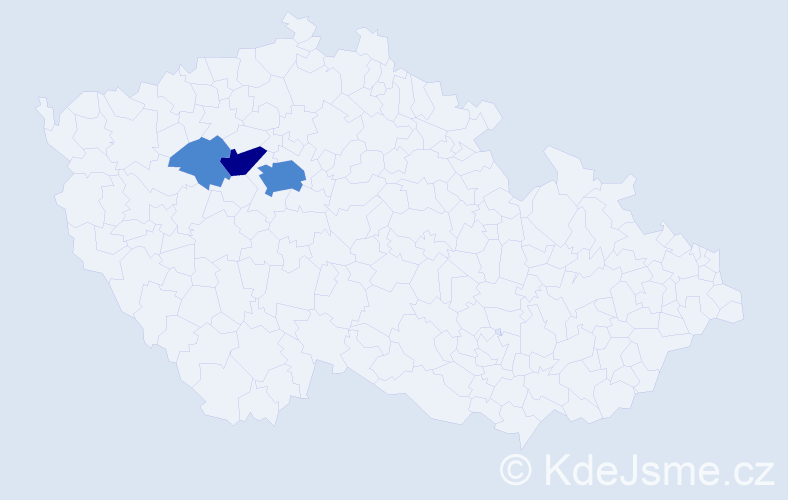 Příjmení: 'Godeša', počet výskytů 5 v celé ČR