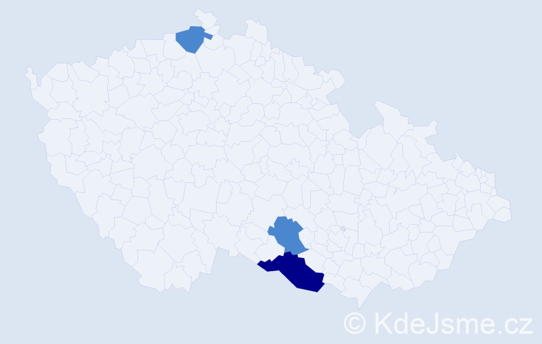 Příjmení: 'Bamboschková', počet výskytů 5 v celé ČR