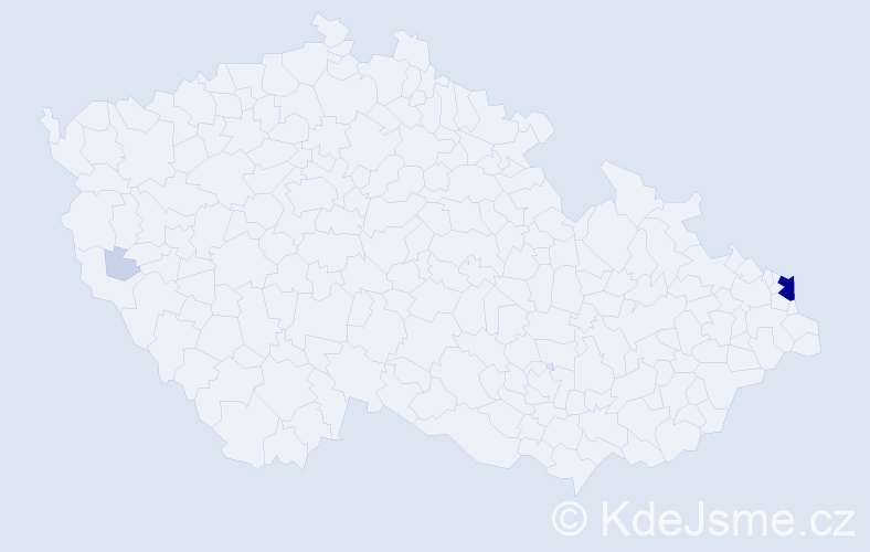 Příjmení: 'Mlotková', počet výskytů 13 v celé ČR