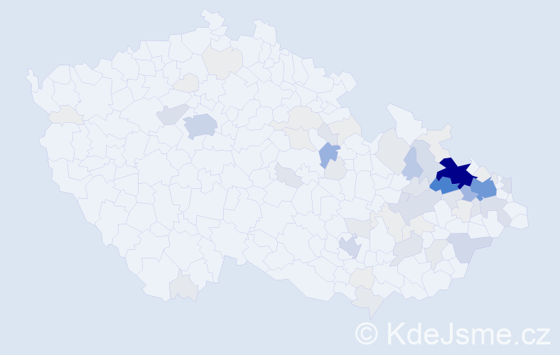 Příjmení: 'Černínová', počet výskytů 295 v celé ČR