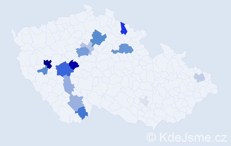 Příjmení: 'Leta', počet výskytů 59 v celé ČR