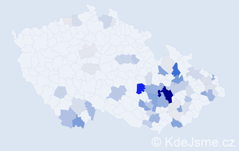 Příjmení: 'Brablec', počet výskytů 198 v celé ČR