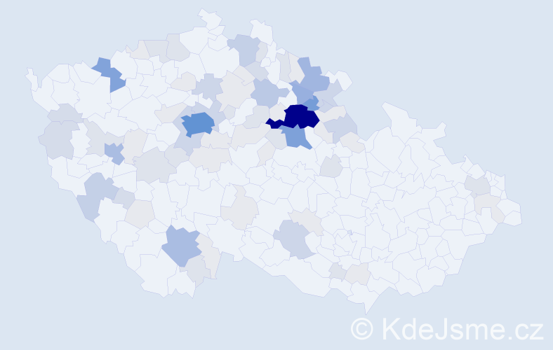 Příjmení: 'Voltrová', počet výskytů 264 v celé ČR