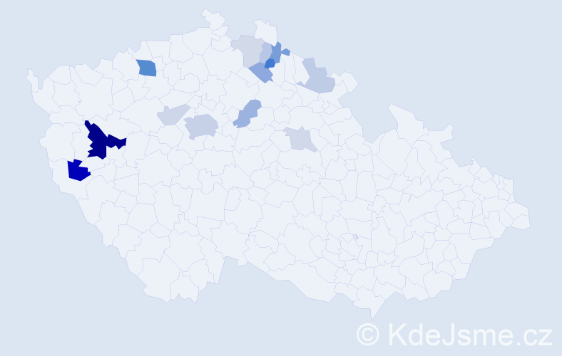 Příjmení: 'Roskovcová', počet výskytů 33 v celé ČR