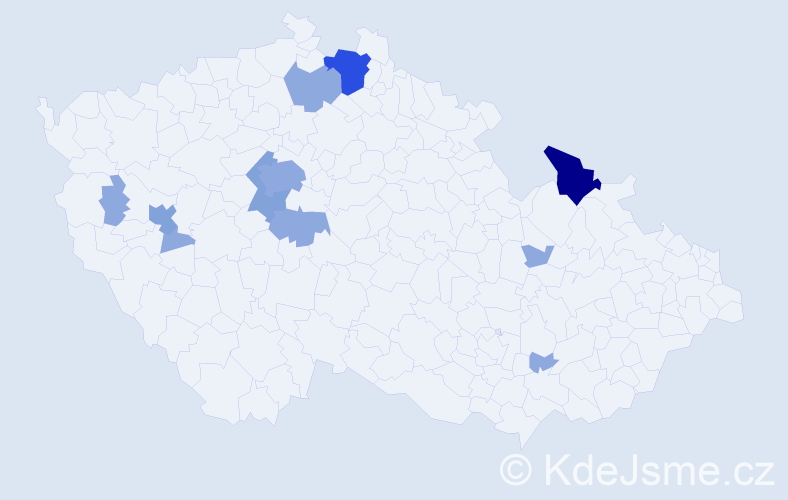 Příjmení: 'Schiffnerová', počet výskytů 24 v celé ČR