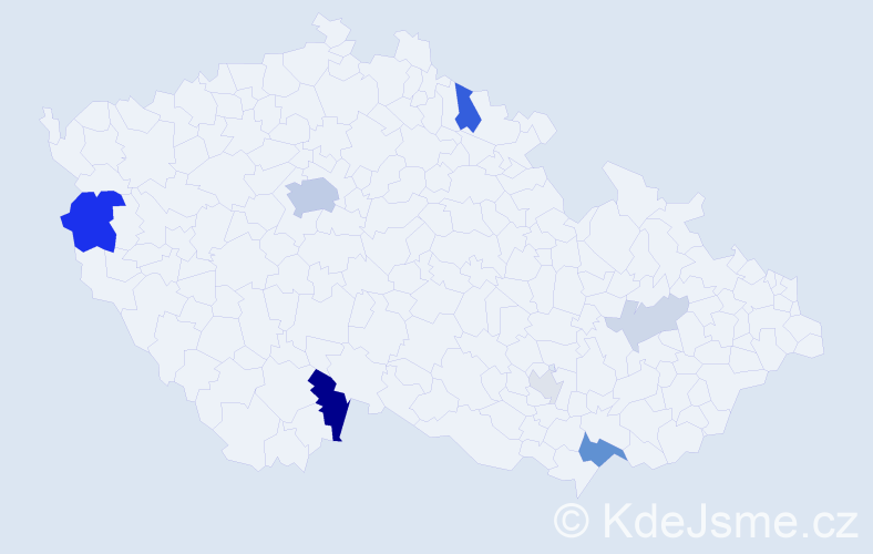 Příjmení: 'Ellis', počet výskytů 21 v celé ČR