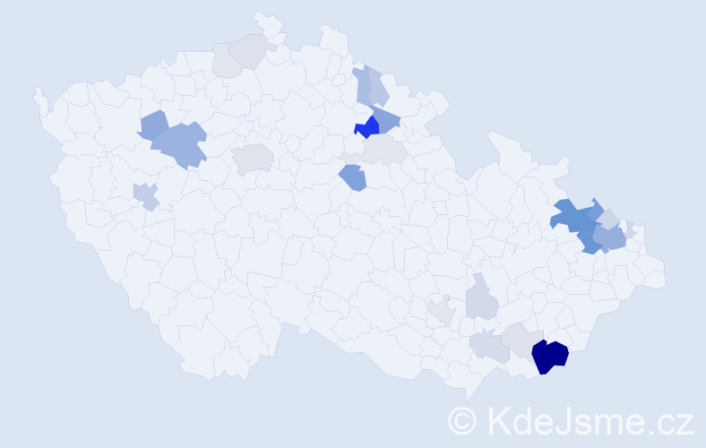 Příjmení: 'Kreislová', počet výskytů 80 v celé ČR