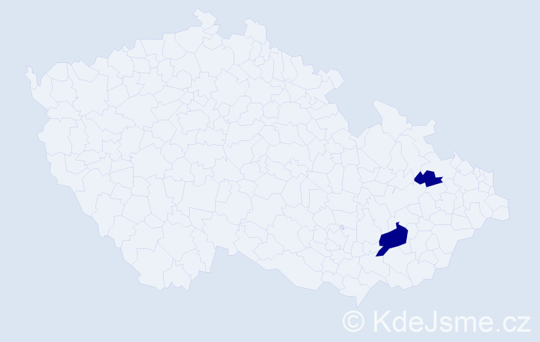 Příjmení: 'Okálek', počet výskytů 2 v celé ČR